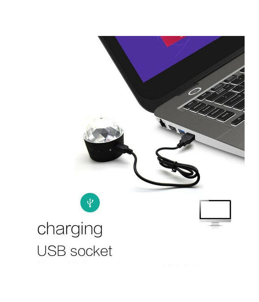 Mini Proiettore Di Stelle Controllo Vocale Led Multicolor Ricaricabile Portatile         