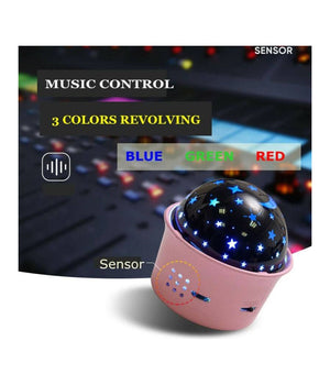 Mini Proiettore Di Stelle Controllo Vocale Led Multicolor Ricaricabile Portatile         