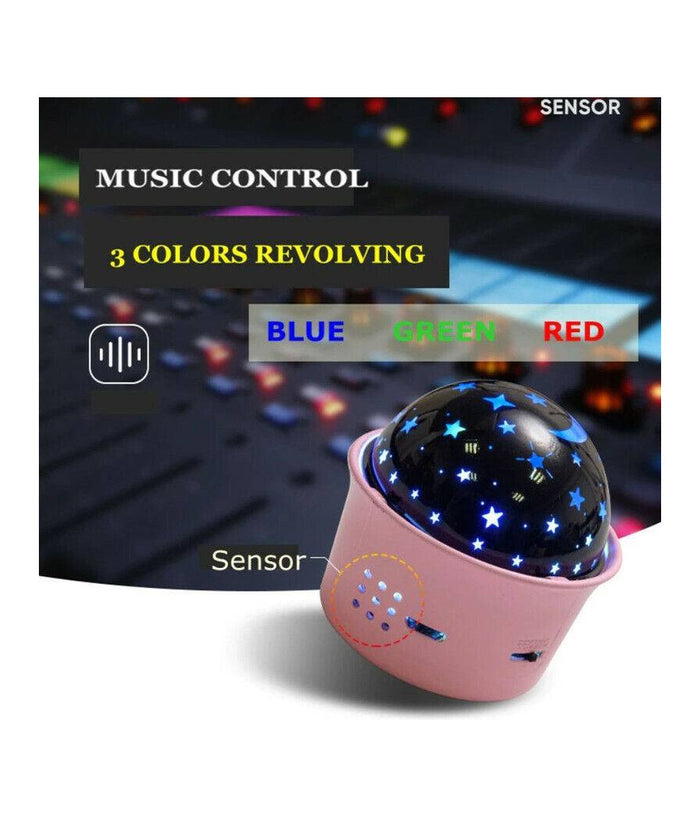 Mini Proiettore Di Stelle Controllo Vocale Led Multicolor Ricaricabile Portatile         