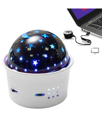 Mini Proiettore Di Stelle Controllo Vocale Led Multicolor Ricaricabile Portatile         