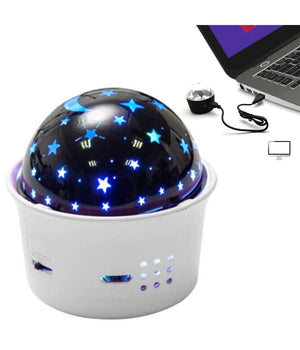Mini Proiettore Di Stelle Controllo Vocale Led Multicolor Ricaricabile Portatile         