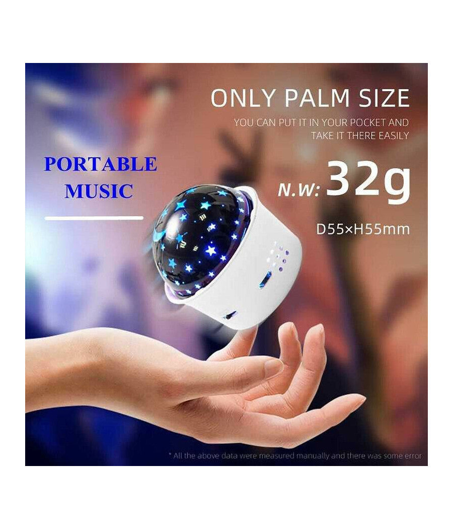 Mini Proiettore Di Stelle Controllo Vocale Led Multicolor Ricaricabile Portatile         