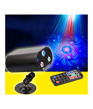 Mini Proiettore Doppio Laser Luci Led Rgb Punti Colori Per Feste Discoteca Dj         