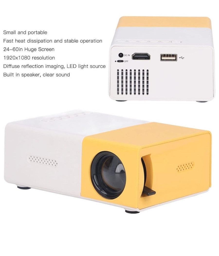 Mini Proiettore Portatile Hd Led Videoproiettore Home Cinema Tv Hd/av/usb/audio         