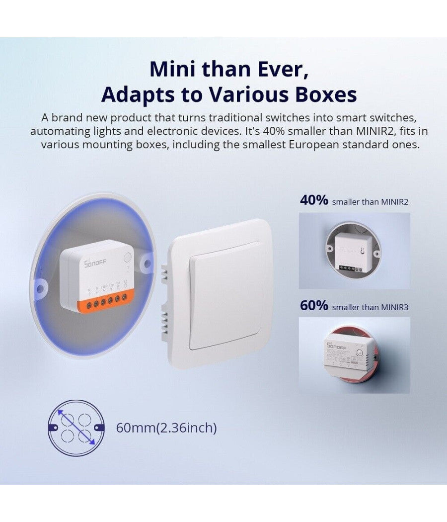 Mini R4 Extreme Wifi Smart Compatibile Controllo App Alexa Google Home Sonoff         