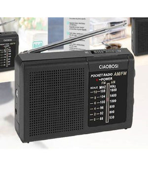 Mini Radio Fm Portatile Tascabile Bande Am Fm Ricevitore Audio Musica Tx-8184         