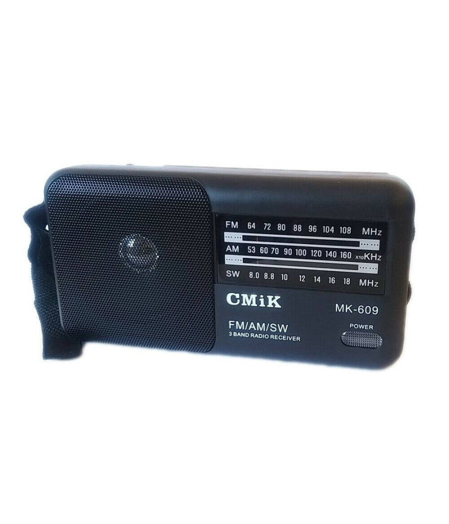 Mini Radio Portatile Radiolina Fm Vintage Lettore Mp3 Usb Microsd Cmik Mk-609         