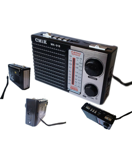 Mini Radio Portatile Radiolina Ricaricabile Fm Lettore Mp3 Usb Microsd Cmik Mk918         