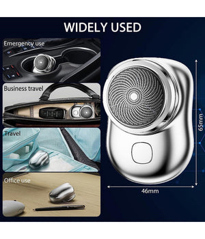 Mini Rasoio Elettrico Portatile Tascabile Uomo Usb Ricaricabile Viaggi Auto Casa         