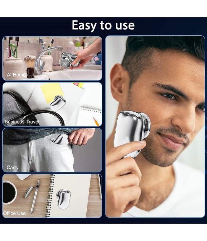 Mini Rasoio Elettrico Portatile Tascabile Uomo Usb Ricaricabile Viaggi Auto Casa         