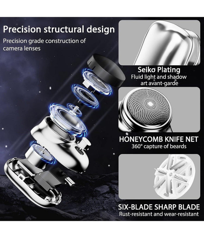 Mini Rasoio Elettrico Portatile Tascabile Uomo Usb Ricaricabile Viaggi Auto Casa         