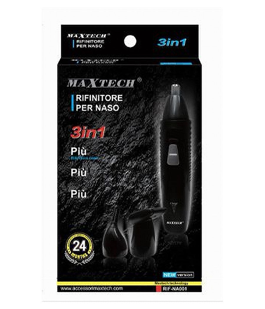 Mini Rasoio Elettrico Uomo Barba Peli Naso Ricaricabile 3in1 Viaggio 3w Rif-na001         