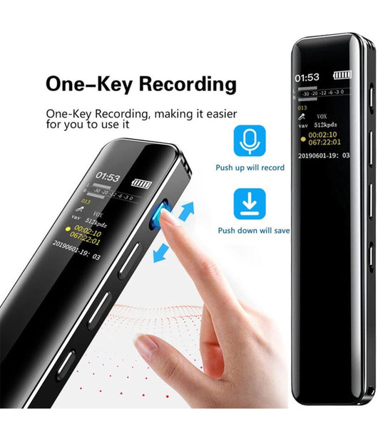 Mini Registratore Vocale Audio Digitale 8gb Con Schermo Lcd Ricaricabile Q-lc501         