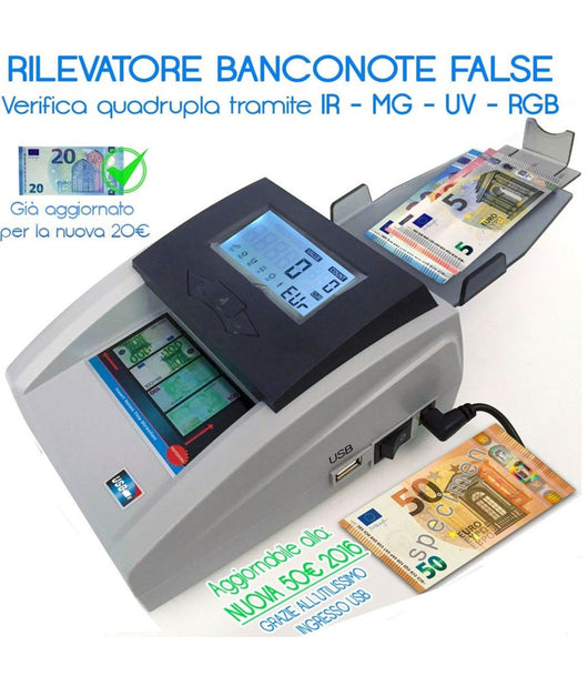 Mini Rilevatore Di Banconote False Euro Detector Per Negozio Casa Ufficio Hs8989         