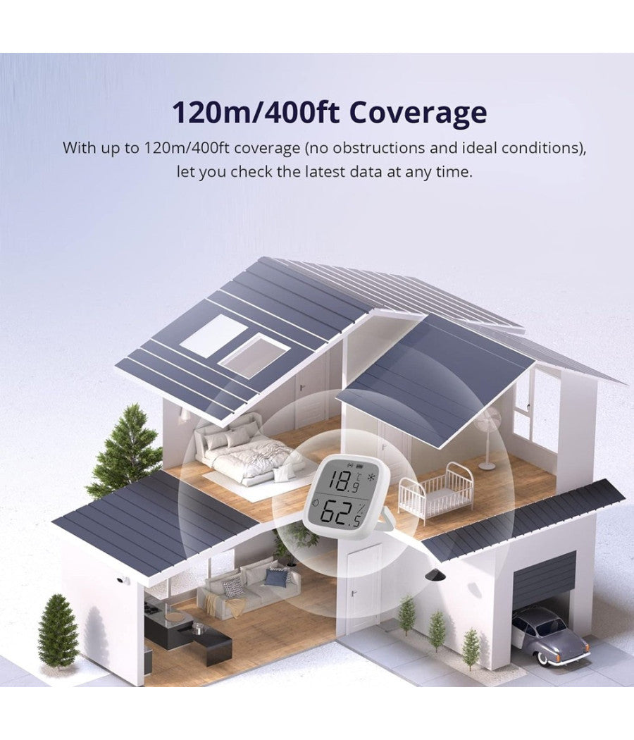 Mini Sensore Temperatura Umidità  Termometro Igrometro Display Lcd Sonoff Snzb-02d         