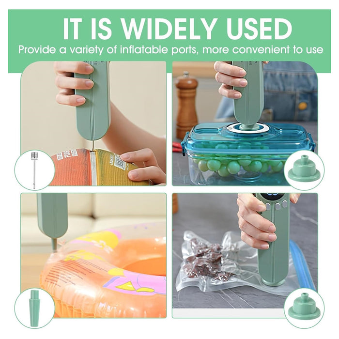 Trade Shop - Mini Sigillatore Per Sottovuoto 7in1 Portatile 3 Velocità Ricaricabile Con 5 Sacchetti -