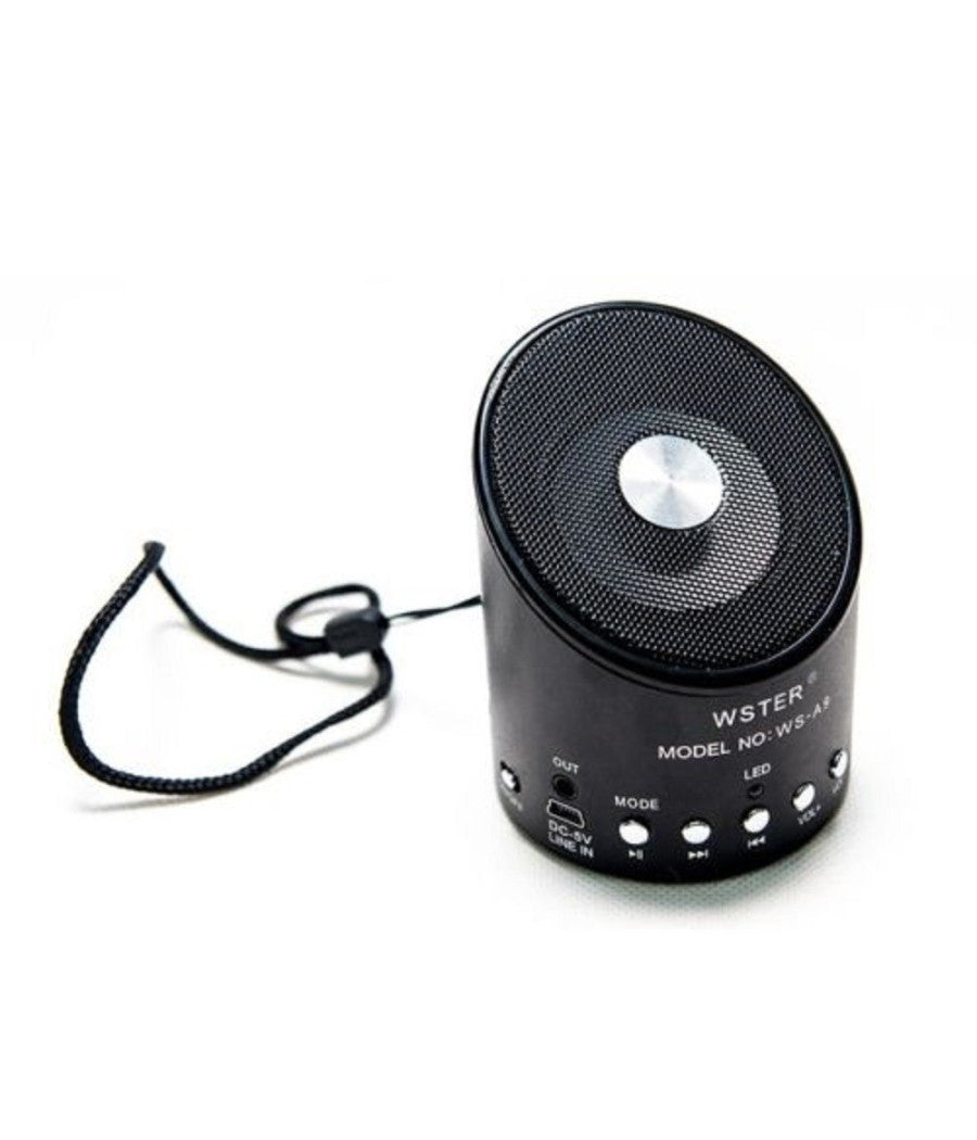 Mini Speaker Portatile Cassa Ws-a9 Fm Radio Lettore Sd Usb Jack 3,5mm         