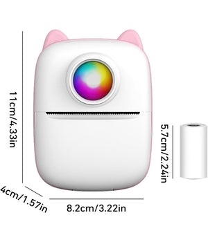 Mini Stampante Portatile Fotografica Tascabile Con Batteria Da 1000 Mah 203 Dpi         