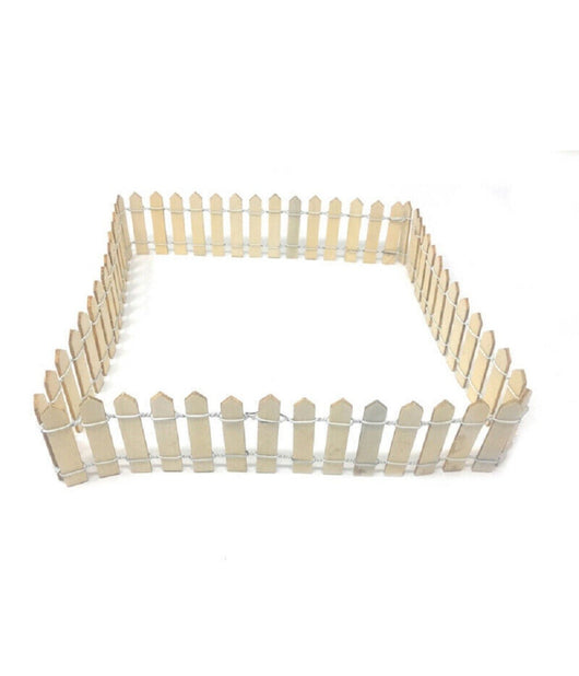 Mini Steccato Legno X Vasi Staccionata Ritagliabile Recinto Decorativo 5,5x90cm         