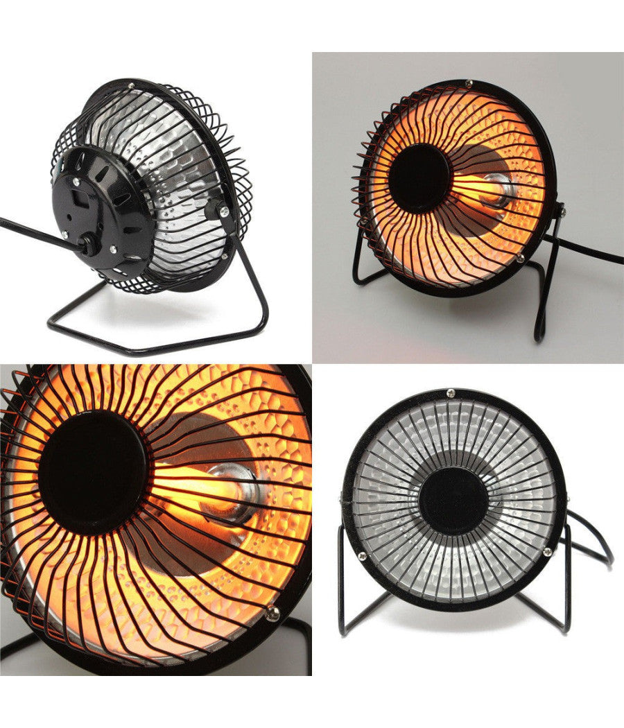 Mini Stufa Alogena Elettrica Riscaldamento Da Scrivania 200w Eco Class         