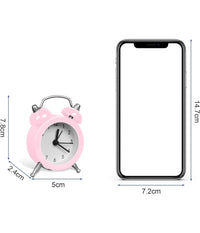 Mini Sveglia Analogico Da Tavolo Piccola Orologio Allarme Sonoro         