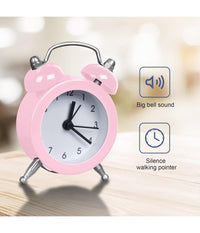 Mini Sveglia Analogico Da Tavolo Piccola Orologio Allarme Sonoro         