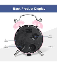 Mini Sveglia Analogico Da Tavolo Piccola Orologio Allarme Sonoro         