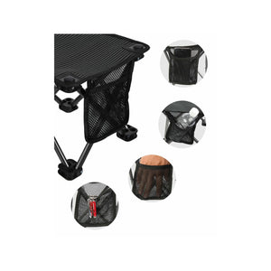 Mini sgabello pieghevole - Kingcamp - Nero - Borsa da trasporto inclusa