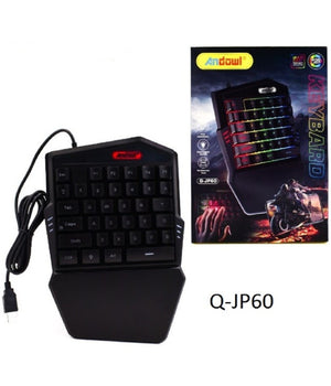Mini Tastiera Gioco Singola Usb Retroilluminazione Rgb A Una Mano Gaming Q-jp60         