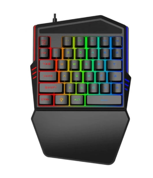 Mini Tastiera Gioco Singola Usb Retroilluminazione Rgb A Una Mano Gaming Q-jp60         