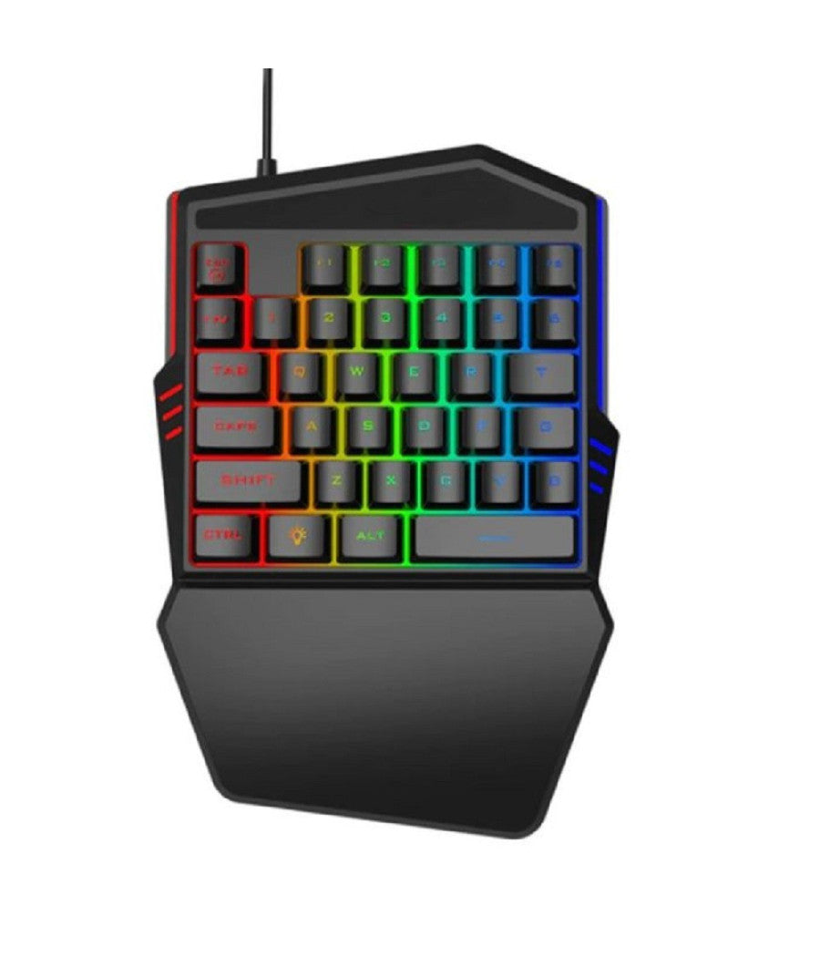 Mini Tastiera Gioco Singola Usb Retroilluminazione Rgb A Una Mano Gaming Q-jp60         
