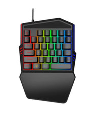 Mini Tastiera Gioco Singola Usb Retroilluminazione Rgb A Una Mano Gaming Q-jp60         