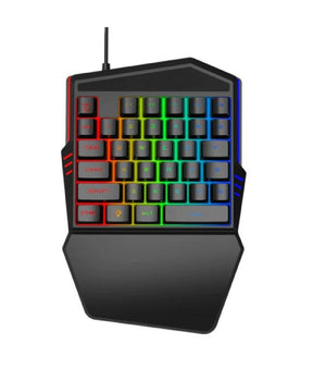 Mini Tastiera Gioco Singola Usb Retroilluminazione Rgb A Una Mano Gaming Q-jp60         