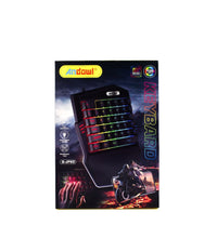 Mini Tastiera Gioco Singola Usb Retroilluminazione Rgb A Una Mano Gaming Q-jp60         