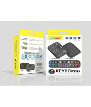 Mini Tastiera Wireless Bluetooth Ricaricabile Q-k700c Con Touchpad Inglese Usa         
