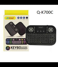 Mini Tastiera Wireless Bluetooth Ricaricabile Q-k700c Con Touchpad Inglese Usa         