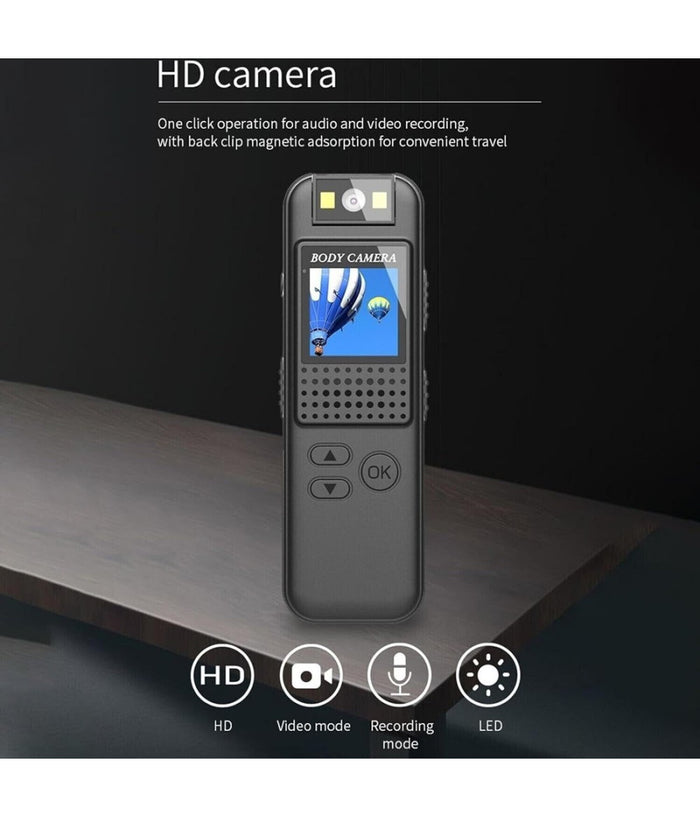 Mini Telecamera Spia Lcd Con Lente Girevole Con Visione Notturna Bodycam Full Hd         