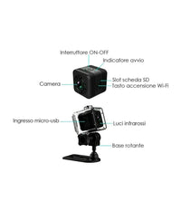 Mini Telecamera Sport Spia Sq29 Wifi Sub Ip Sensore Movimento Waterproof         