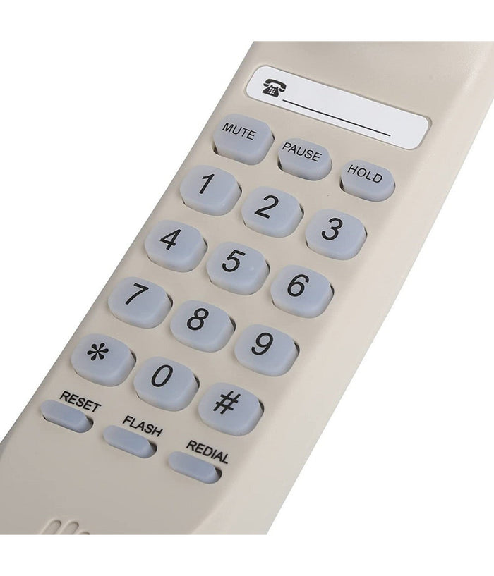 Mini Telefono Fisso Con Filo Linea Fissa Classico Da Parete Ufficio Famiglia         