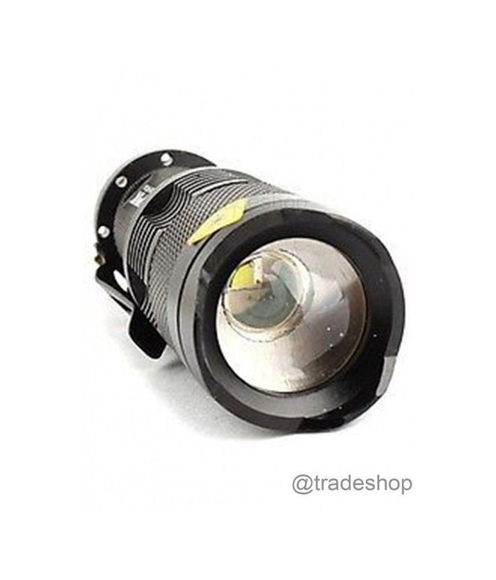 Mini Torcia A Luce Bianca 500 W 800 Lumes Ricaricabile Resistente Con Gancio         