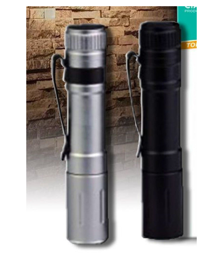 Mini Torcia Con Zoom A Led Tx-9636 A Batterie Compatta Con Custodia In Metallo         