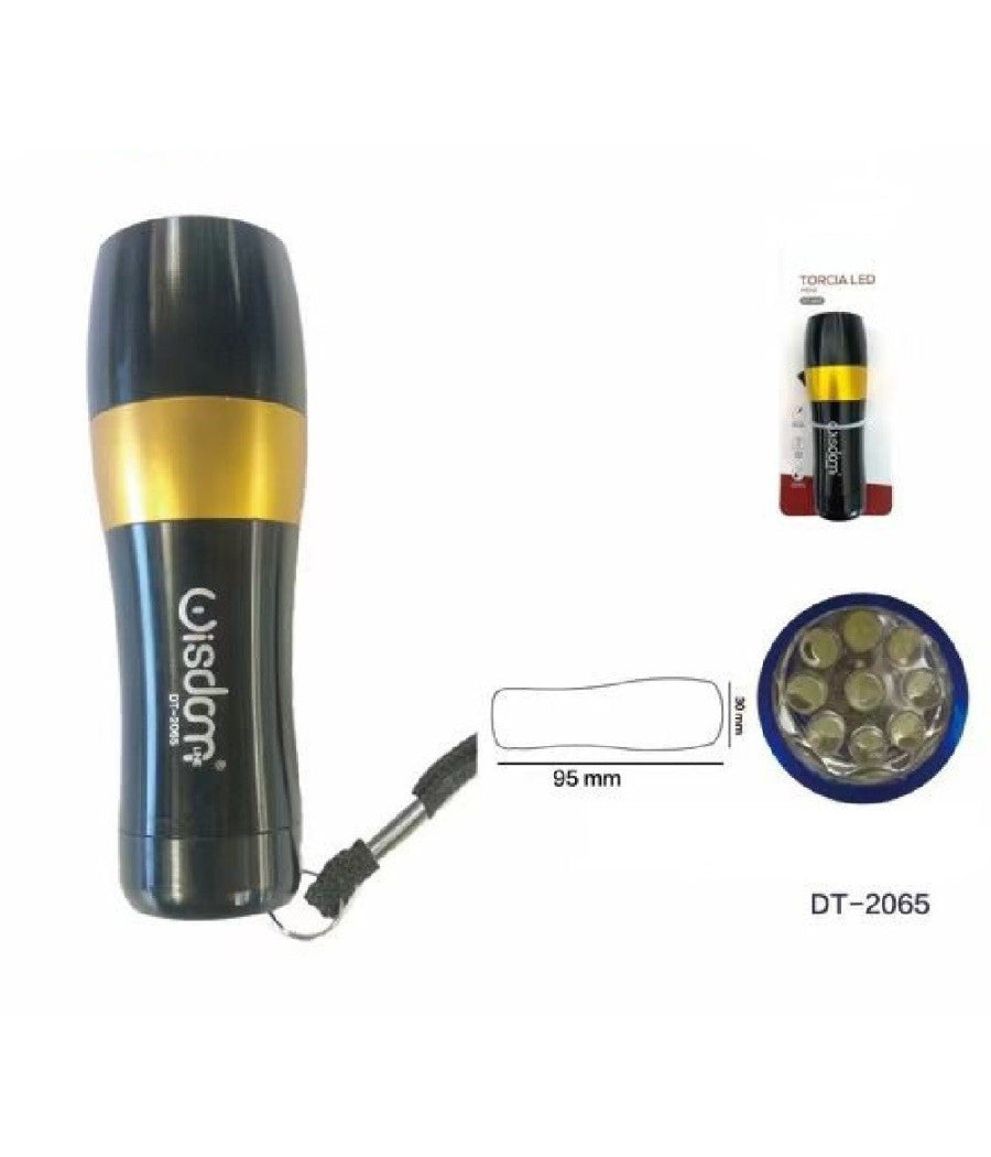 Mini Torcia Elettrica Luce Led Cob Tascabile Portatile Resistente Gancio Dt-2065         