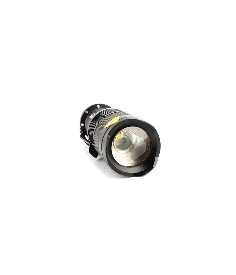 Mini Torcia Luce Bianca Led 3 W Lumen Ricaricabile Resistente Gancio Segnalatore         