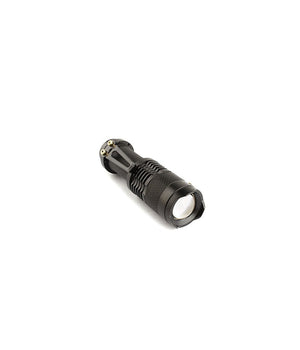 Mini Torcia Luce Bianca Led 3 W Lumen Ricaricabile Resistente Gancio Segnalatore         