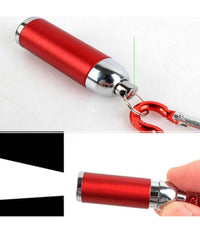 Mini Torcia Porta Chiave In Alluminio Luce Bianca 1 Led 1,5 X 5,5 Cm         