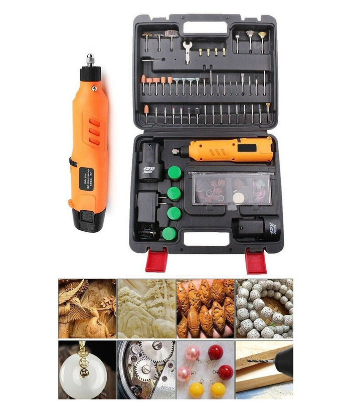 Mini Trapano Smerigliatrice A Doppia Batteria 12v 2ah Tipo Dremel 148 Accessori         