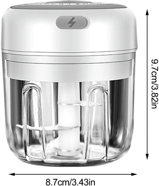 Mini Trituratore A Batterie Per Aglio Zenzero Peperoncino Ricaricabile Usb 250ml         