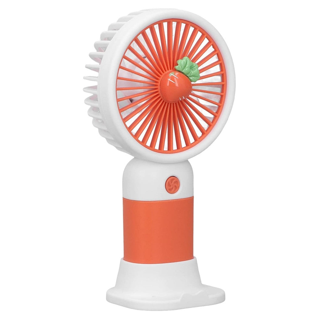 Trade Shop - Mini Ventilatore A Mano Batteria Ricaricabile Usb Portatile Tascabile Viaggio Con Base -
