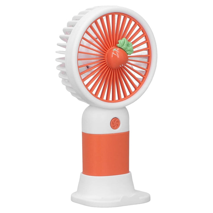 Trade Shop - Mini Ventilatore A Mano Batteria Ricaricabile Usb Portatile Tascabile Viaggio Con Base -