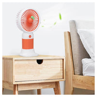 Trade Shop - Mini Ventilatore A Mano Batteria Ricaricabile Usb Portatile Tascabile Viaggio Con Base -